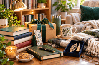 Best gifts for book lovers including books reading accessories and a wrapped present