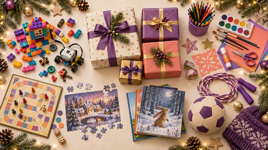 Christmas gifts for ages 6 to 8 arranged by activity and interest