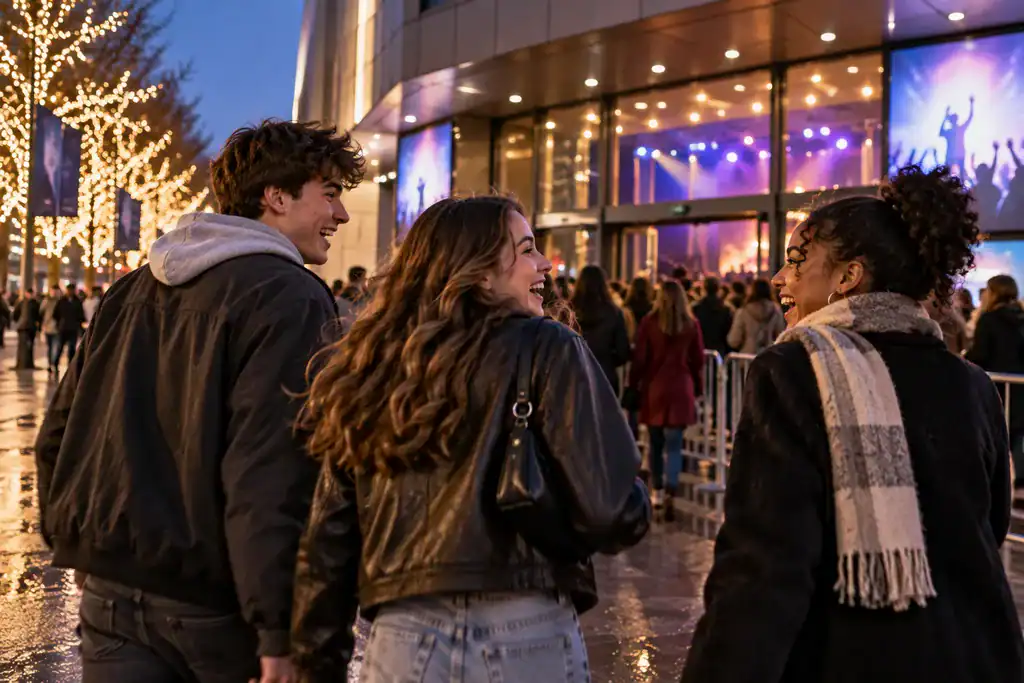 Teenagers enjoying an experience together as a Christmas gift
