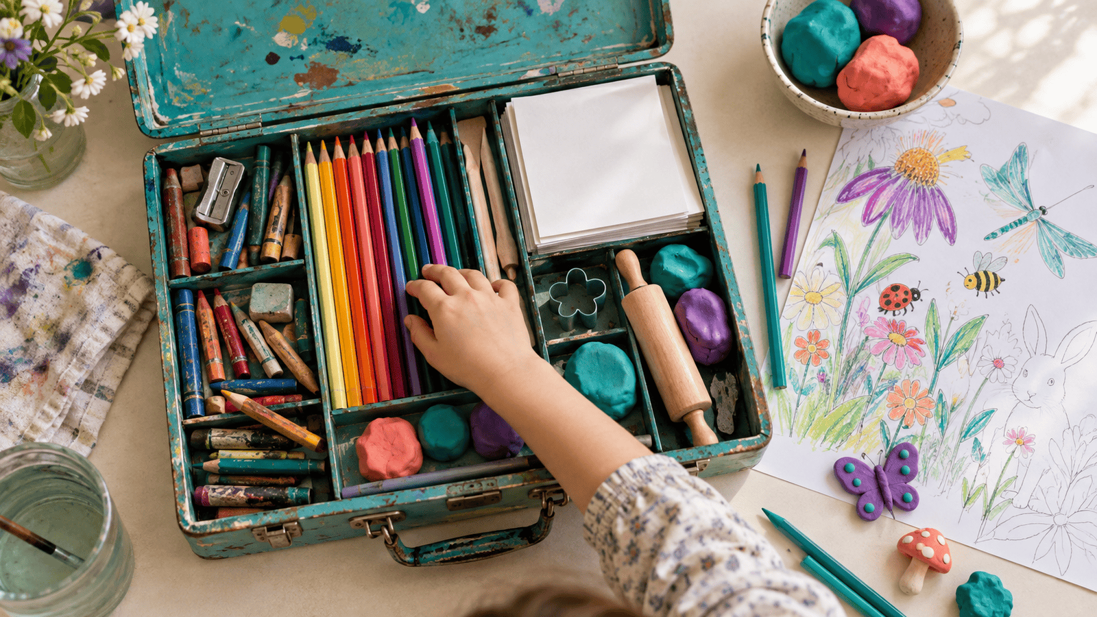 Creative art supplies and colourful craft materials for a favourite hobby